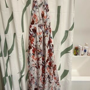 Floral Halter Maxi Dress